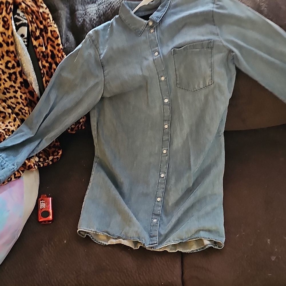Denim Button-Up Shirt